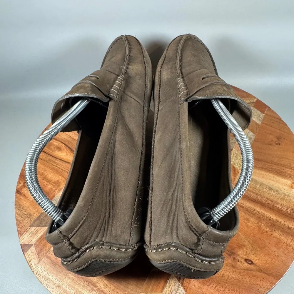 Cole Haan Mens Brown Leather Penny Loafer Driving Mocs C35780 Size 10.5 M